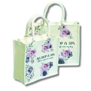 Logo personnalisé Fermeture à glissière Style classique Jute Sac à provisions Lettre Motif Conception pour la décoration de vacances Cadeau Utilisation Fabriqué Vietnam - Product Image 1