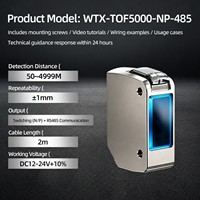 Sensor Perpindahan Laser TOF Presisi Tinggi Sensor Pengukuran Jarak Presisi Tinggi Saklar Pengukuran Jarak Presisi Tinggi Sensor Lainnya