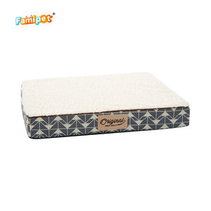 Famipet personalizado cómodo rectángulo espuma viscoelástica mascota perro jaula cama colchón ortopédico perro cama lavable con cubierta extraíble - Product Image 4
