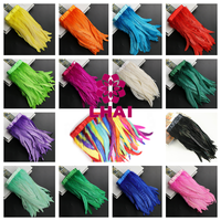 Plumes de coq colorées en gros de 25-30 cm, franges et garnitures pour tenues de carnaval, sacs à dos et décorations de coiffes