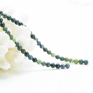 Venta al por mayor 8mm ágata de musgo Natural de piedras preciosas facetas cuentas redondas para collar pulsera pendiente - Product Image 6