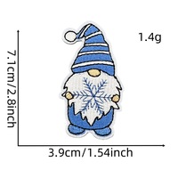 Noël bleu broderie Applique robe décoration noël fer sur/coudre sur chapitre chaussettes wapiti serviette broderie patchs