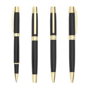 Bolígrafos Metálicos de Diseño Personalizado, Grabados e Impresos con Logotipo Personalizado, Bolígrafos Metálicos Retráctiles Negros, Fabricante - Product Image 5