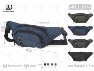 Borsa da petto da uomo con quattro tasche, chiusura con cerniera in nylon, uso quotidiano casual, per tutte le stagioni - Product Image 1