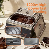 Fondeuse à chocolat commerciale haute capacité, machine multifonctionnelle pour faire fondre le chocolat et le fromage, idéale pour les hôtels, les pâtisseries et les cafés