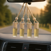 Diffuseur de parfum portable pour voiture, flacon en verre rechargeable de 5 ml, diffuseur d'huiles essentielles pour voiture, vente en gros