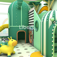 Aire de jeux intérieure commerciale pour enfants, en mousse et plastique, ignifuge, zone de jeux souple 7,75x4,75x3,6m, pour centres commerciaux, Liben