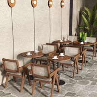 Ensemble de banquettes de restaurant modernes en bois massif modulables - Système combinable banc et table pour aménagements de restaurants occidentaux