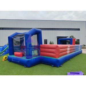 Combo de <span class=keywords><strong>Piscina</strong></span> Hinchable Comercial de PVC de 0.55mm con Pared de Escalada y <span class=keywords><strong>Campo</strong></span> de Fútbol, Directo de Fábrica, para <span class=keywords><strong>Alquiler</strong></span> en Centros al Aire Libre - Product Image 1
