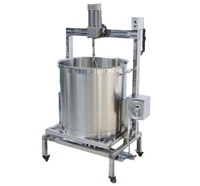 50L Chili Sauce Tomate Cuiseur Et Mélangeur Soupe Bouillie Bouillie Cuisson Bouilloire Pot Chauffage Au Gaz Pâte De Curry Sauce Faisant La Machine
