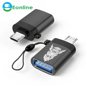 Eonline 3D OEM Adaptador USB C Tipo C para USB 3.0 Adaptador Tipo-C Cabo OTG para Macbook Pro Air Samsung S10 S9 USB OTG