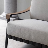 Canapé de loisirs extérieur en aluminium design, imperméable et résistant au soleil, ensemble de meubles de patio pour villa, hôtel, cour, jardin, terrasse
