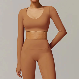 Nouvel ensemble <span class=keywords><strong>de</strong></span> leggings <span class=keywords><strong>de</strong></span> sport respirants et froncés 2026 pour <span class=keywords><strong>femmes</strong></span>, avec short <span class=keywords><strong>de</strong></span> yoga uni et taille élastique – Approvisionnement direct usine - Product Image 5