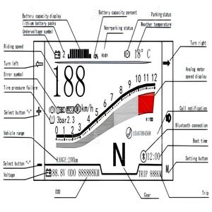 SCJ5066-1 Compteur de Vitesse Numérique TFT à Affichage Réglable, Nouvelle Arrivée, en Plastique, pour Vélo Électrique, Scooter et Moto - Product Image 5