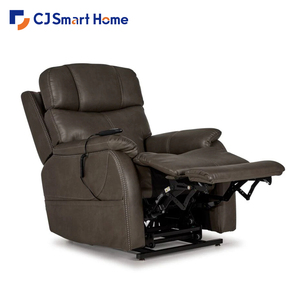 Chaise inclinable en cuir confortable et relaxante moderne <span class=keywords><strong>pour</strong></span> salon avec capacités d'inclinaison électrique et d'appui-tête - Product Image 1