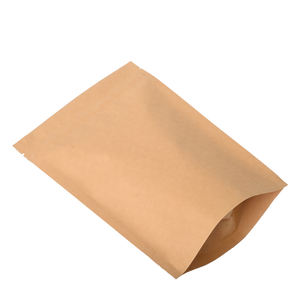 Sacs en papier kraft carrés laminés plats personnalisés à bas prix avec logo - Product Image 2