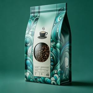 Sachets de café à fond plat avec fermeture à lien métallique, imprimés sur mesure avec logo, recyclables et biodégradables, avec valve à fermeture éclair pour emballage de ciment et de bonbons Zhihe - Product Image 2