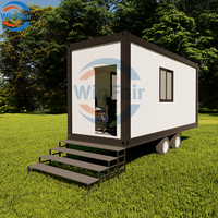 Maison mobile modulaire préfabriquée de luxe WinFair sur remorque, conteneur modulaire en kit pour bureau minier