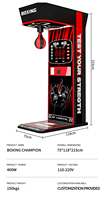 Machine de boxe d'arcade à monnayeur, jeu de frappe de boxe, équipement de combat intérieur avec garantie d'un an, version anglaise pour zone d'arcade