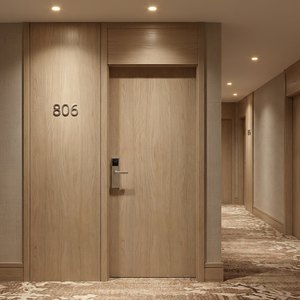 Porte en bois enveloppée de <span class=keywords><strong>film</strong></span> PVC de haute qualité, insonorisation 46 dB, étanche, porte intérieure pour la vente en gros et la construction en Europe - Product Image 4