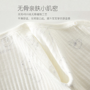 Combinaison bébé en pur coton, tricot fin, unisexe, avec étiquette, pour nouveau-né, à porter en été - Product Image 4