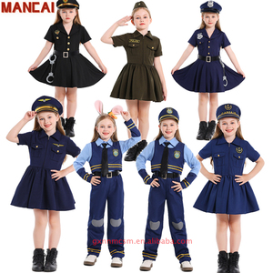 Kinder Polizei Rollenspiel Cosplay Kostüm Mädchen Party Karneval Polizei Uniformen Leistung Cross dressing <span class=keywords><strong>Prom</strong></span> Karriere Tag Kostüme - Product Image 1