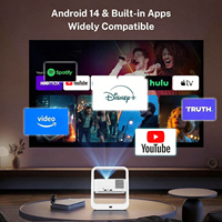 Proyektor Video Home Theater Native 1080P 4K-Laser Android 300ANSI Nirkabel untuk Pesta Dalam & Luar Ruangan, Rumah, Kantor, Bisnis