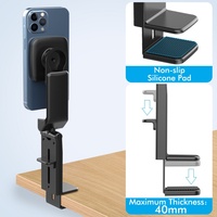 Support de téléphone magnétique pliable 360° °   Support de téléphone portable rotatif pour voyage, avion, bureau, chevet, cuisine, voiture