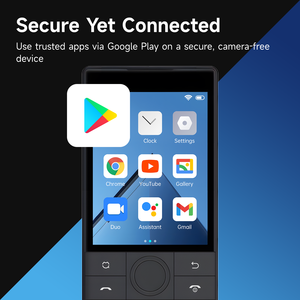 Téléphone mobile débloqué Qin 4G, téléphones mobiles intelligents à écran tactile F22 4G, 2+16 Go/3+32 Go, Android 11 version <span class=keywords><strong>Google</strong></span>, noir - Product Image 4