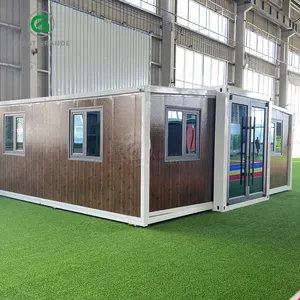 Grande Folding Prefab House 20ft Extendable Container Home Ready to Live Folding Home Empty House with Electric System Window