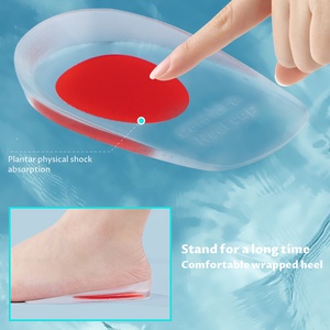 Le coussin de talon en gel de <span class=keywords><strong>silicone</strong></span> soulève la taille du talon de la semelle intérieure du talon plantaire pour la fasciite plantaire - Product Image 2
