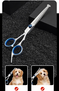 Gold-Color Stainless Steel Barber <b>Scissors</b> Split Type Thinning <b>Scissors</b> Set for <b>Dog</b> and Cat Grooming for Home and Barbershops - Product Image 4