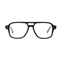 Nouveauté Lunettes de vue carrées vintage en acétate pour hommes et femmes Marque de créateur Double pont Lunettes optiques Mode Lunettes de vue