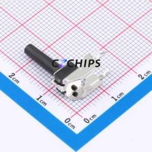 GT-TC102B-H170-L1 Tactile Switch Through hole,6.1x6.1mm Switch Single Pole Single Throw Round Button 2.5N Right Angle Insert - Product Image 2