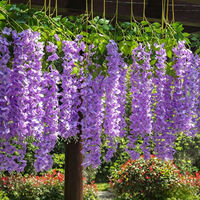 FANSTA Fleurs artificielles de glycine en gros, 12 pièces/ensemble, pour décoration de plafond de mariage et de restaurant