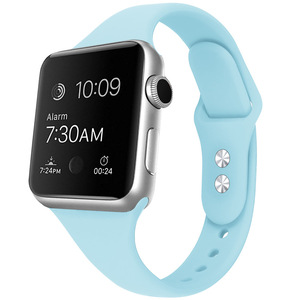 Bracelet de montre en silicone en caoutchouc mince de petite taille pour <span class=keywords><strong>Apple</strong></span> iWatch - Product Image 5