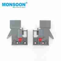 Glissière de tiroir dissimulée à double pliage pour armoire de cuisine, charge lourde 45 kg, à double action, pour panier à amortisseur