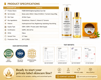 Ensemble de soins corporels véganes éclaircissants, crème hydratante pour le corps au glutathion et à la vitamine C, savon anti-âge, hydratant, tonifiant, pour tous les types de peau