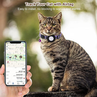Collier pour chien de suivi GPS Apple avec support Collier pour chat réfléchissant avec localisateur d'anneau de cloche Accessoires pour animaux de compagnie Collier pour chien