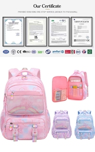 Sacs d'école de qualité pour enfants, vente en gros, sacs d'école personnalisés, sacs à dos imperméables pour étudiants, sacs à dos grande capacité - Product Image 5