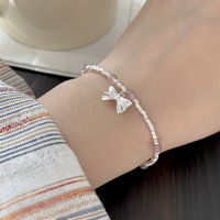 Bracelet en quartz Bowei, argent sterling S925, quartz fraise, bijoux exquis pour filles, petites perles