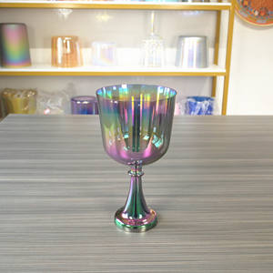 Cawan Kristal HF untuk Terapi Suara, Mandi Suara, Cahaya Pelangi, Kristal Kuarsa Titanium, Alat Meditasi - Product Image 4