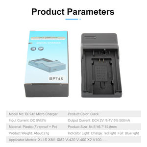 สำหรับ Canon XL1S XM1 <span class=keywords><strong>XM2</strong></span> V-400 X2กล้อง V100 BP-745แบตเตอรี่ DC ที่ชาร์จ BP718 BP727 BP709 BP745ชาร์จ USB แบบพกพา - Product Image 2