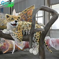 Gecai animaux en peluche animatroniques grandeur nature modèle réaliste de lion robot à vendre