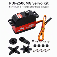 Servomoteur JX PDI-2506MG 24,8g 6,2kg.cm à engrenages métalliques, boîtier intermédiaire en aluminium CNC, double roulement pour pièces d'aile fixe de planeur RC