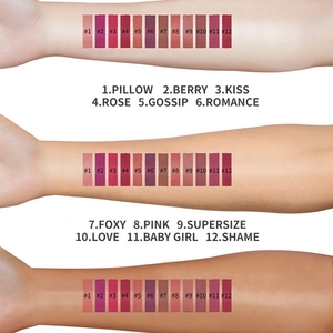 Venta al por mayor de pinceles delineadores de labios cremosos de madera vegana, pincel profesional de alta calidad, nuevo maquillaje de labios mate resistente al agua de larga duración rosa - Product Image 3