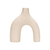 Vente chaude en gros Art Blanc Noir Céramique givré Vase Ensemble pour la décoration intérieure