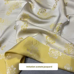 100% <span class=keywords><strong>Polyester</strong></span> 25 Năm Mới Jacquard Trung Quốc Phong Cách Sườn Xám Sợi Ngang Dệt Kim Acetate Satin Quần Áo Hàng Đầu Phong Cách Quốc Gia - Product Image 3