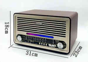NS-6679BT terbaru 2025 NS-6679 kayu Retro Speaker nirkabel portabel isi ulang FM AM SW3 BAND Radio - Product Image 4