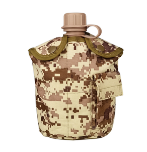 DFS27 Wholesales Promotion Camouflage Camping Outdoor Travel Portable 1L <b>Water</b> <b>Bottle</b> with Fabric Cover Bag and Molle <b>Clips</b> - Product Image 5